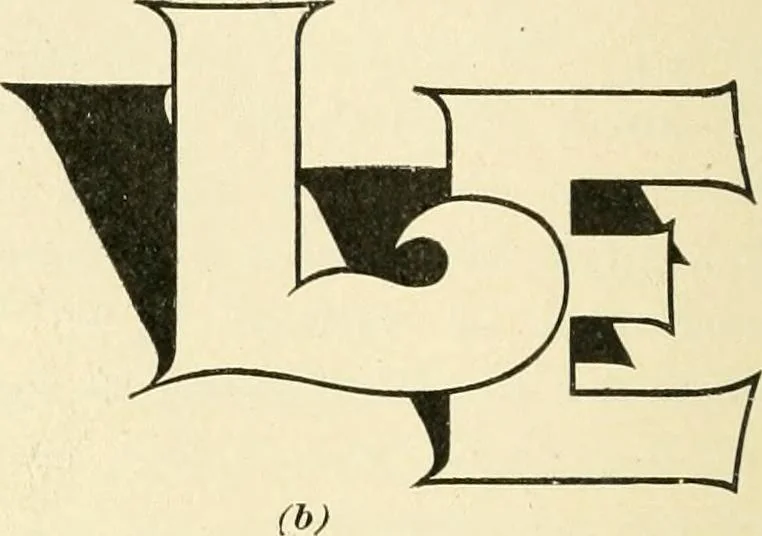 An illustration from Elements of lettering and sign painting;, 1899, leaf 38