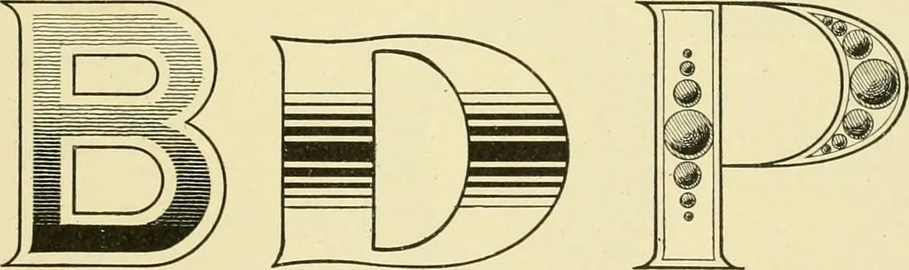 An illustration from Elements of lettering and sign painting;, 1899, leaf 39