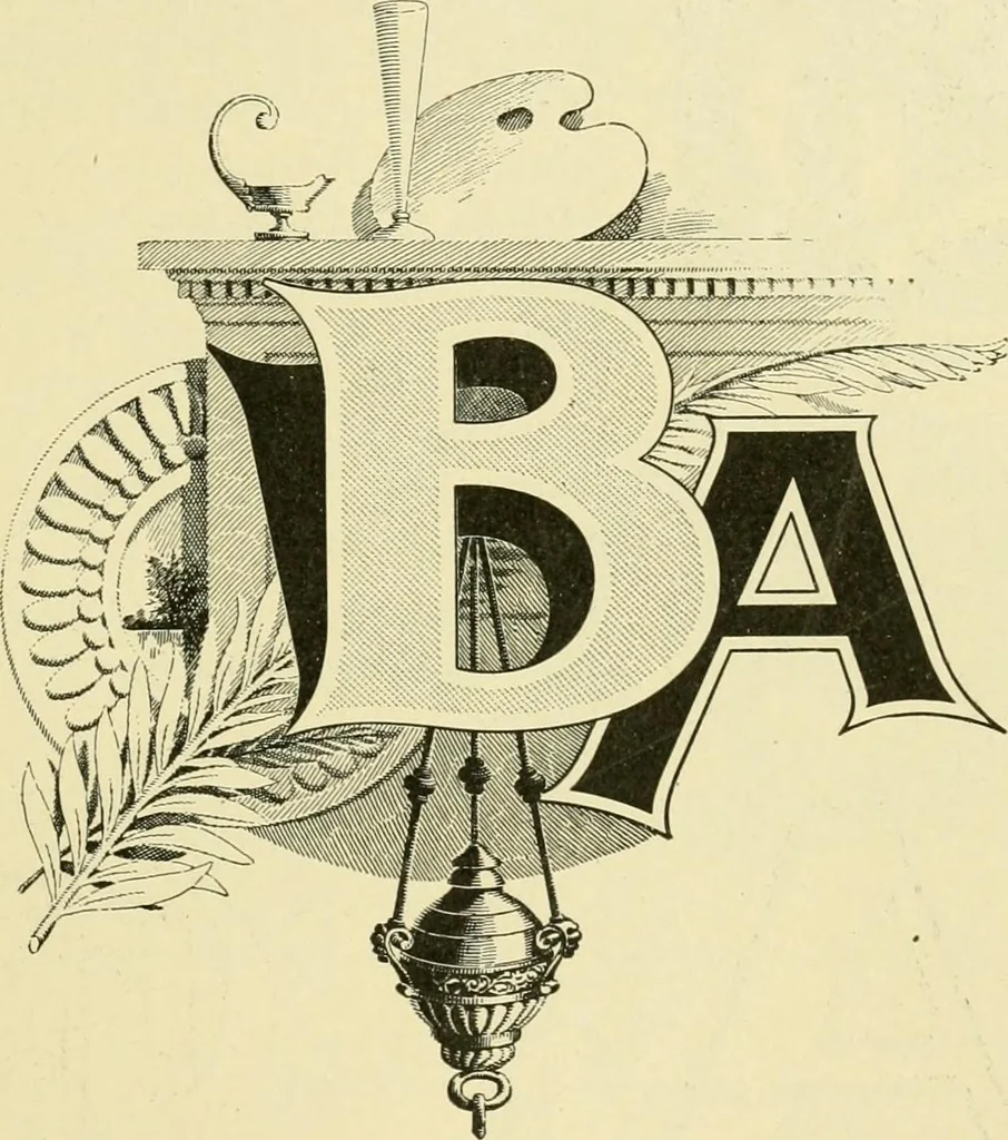An illustration from Elements of lettering and sign painting;, 1899, leaf 47
