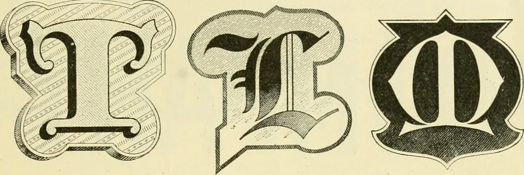 An illustration from Elements of lettering and sign painting;, 1899, leaf 49