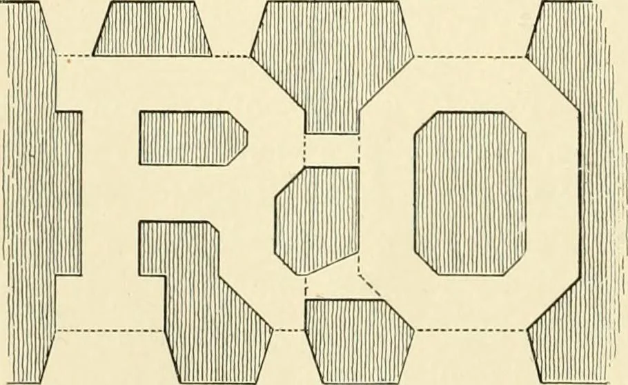 An illustration from Elements of lettering and sign painting;, 1899, leaf 64