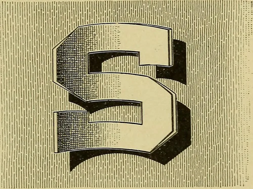 An illustration from Elements of lettering ... A treatise on the history, classification, and practical application of the various styles of letters of the alphabet, 1899, leaf 43