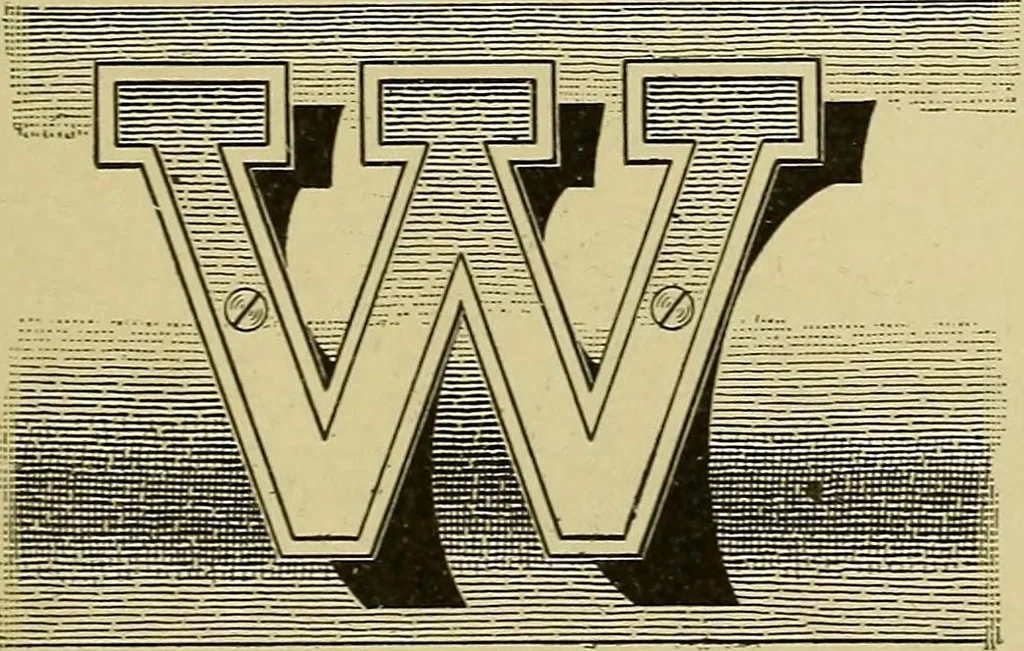 An illustration from Elements of lettering ... A treatise on the history, classification, and practical application of the various styles of letters of the alphabet, 1899, leaf 43