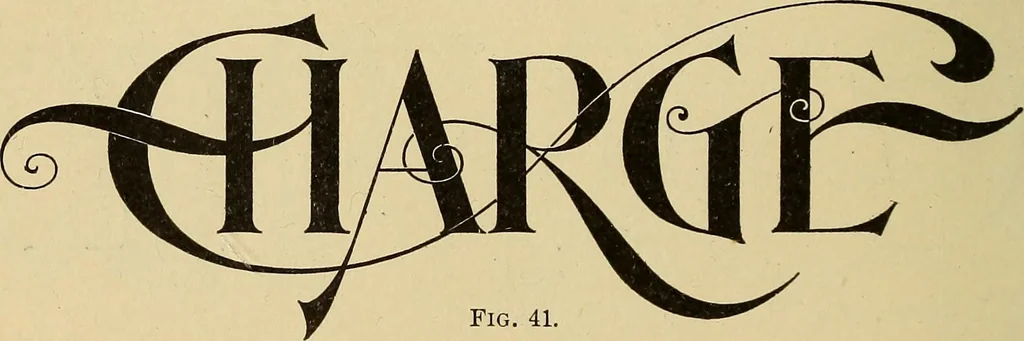 An illustration from Elements of lettering ... A treatise on the history, classification, and practical application of the various styles of letters of the alphabet, 1899, leaf 52