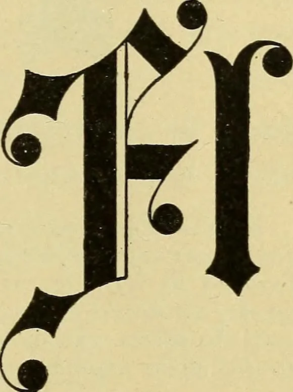 An illustration from Elements of lettering ... A treatise on the history, classification, and practical application of the various styles of letters of the alphabet, 1899, leaf 75