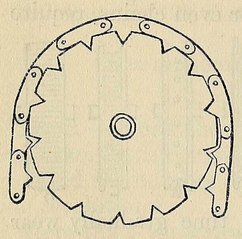 An illustration from Elements of mechanism: elucidating the scientific principles of the practical construction of machines, for the use of schools, and students in mechanical engineering, with numerous specimens of modern machines, remarkable for their utility and ingenuity, 1852, leaf 70