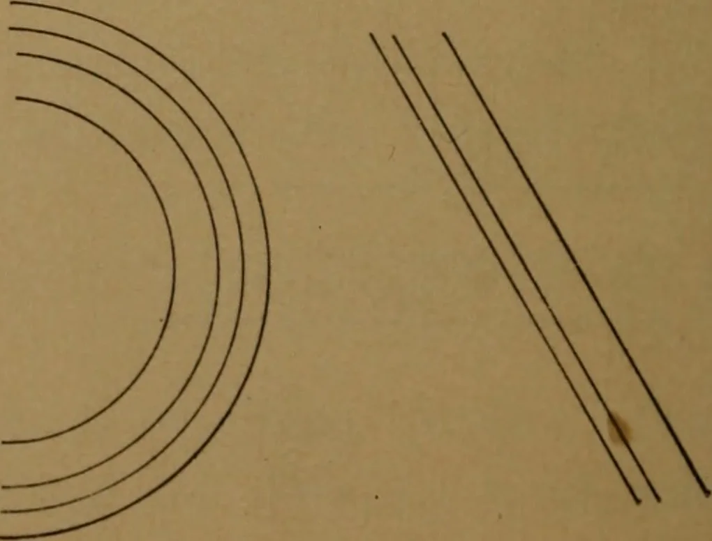 An illustration from Elements of mechanical drawing, 1893, leaf 13