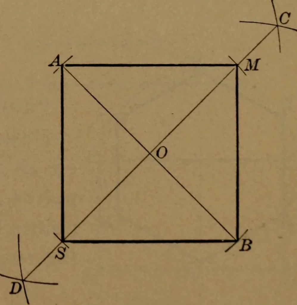 An illustration from Elements of mechanical drawing, 1893, leaf 22