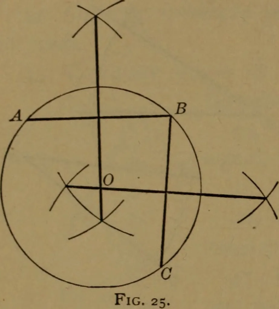 An illustration from Elements of mechanical drawing, 1893, leaf 23