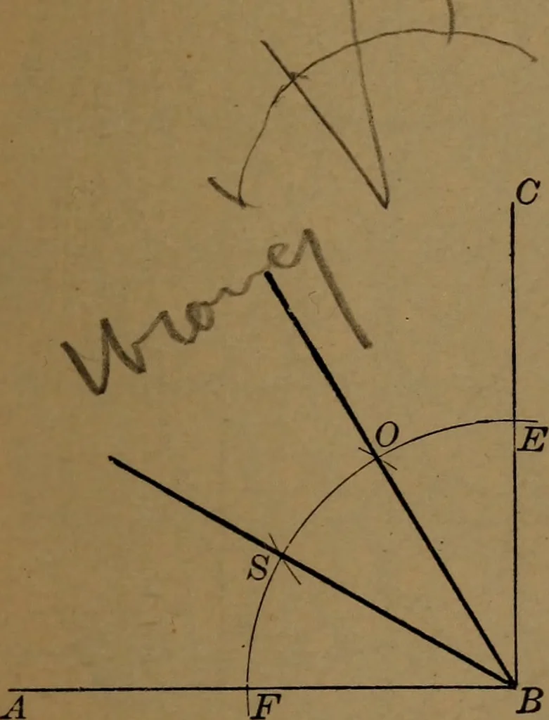 An illustration from Elements of mechanical drawing, 1893, leaf 24