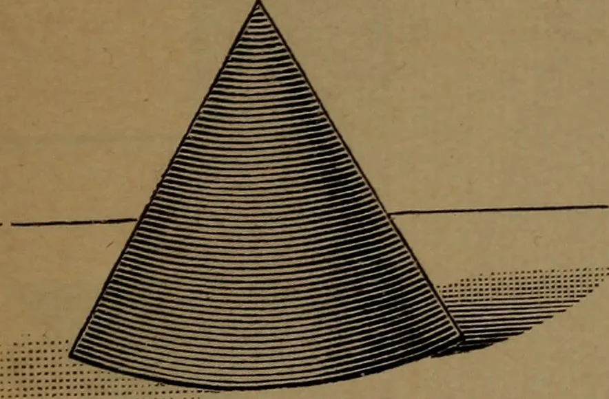 An illustration from Elements of mechanical drawing, 1893, leaf 46