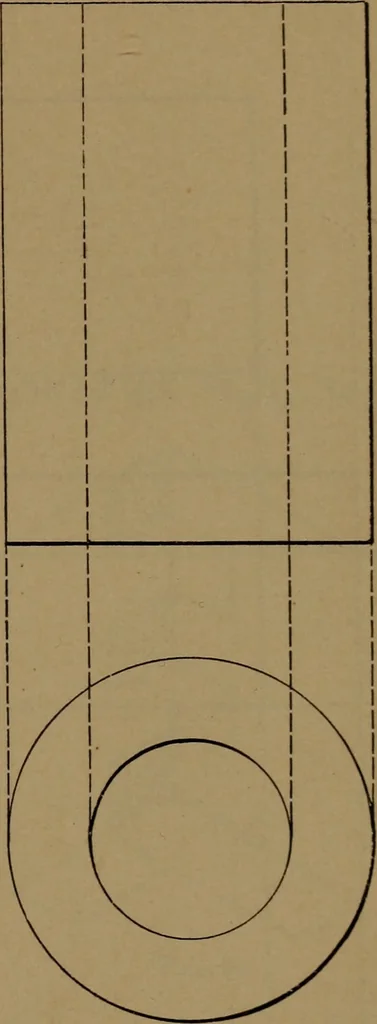 An illustration from Elements of mechanical drawing, 1893, leaf 50