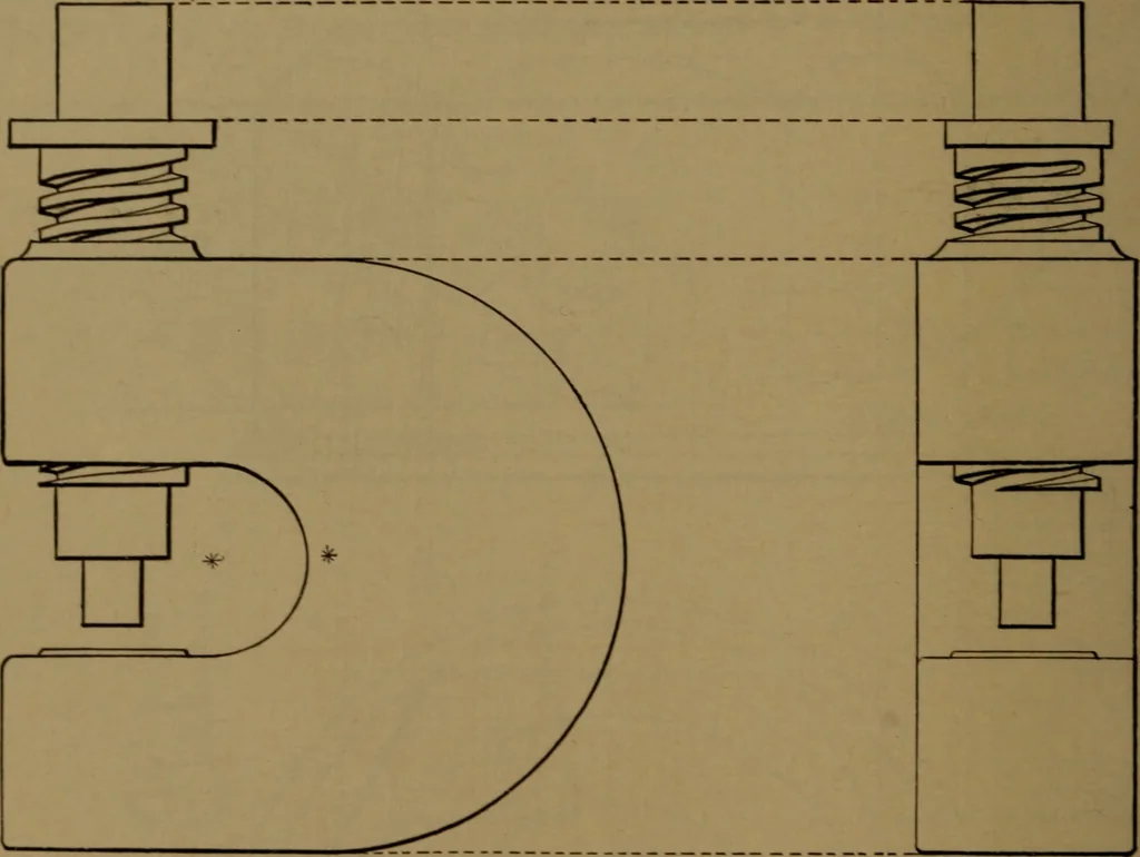 An illustration from Elements of mechanical drawing, 1893, leaf 57