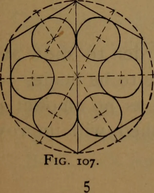 An illustration from Elements of mechanical drawing, 1893, leaf 70