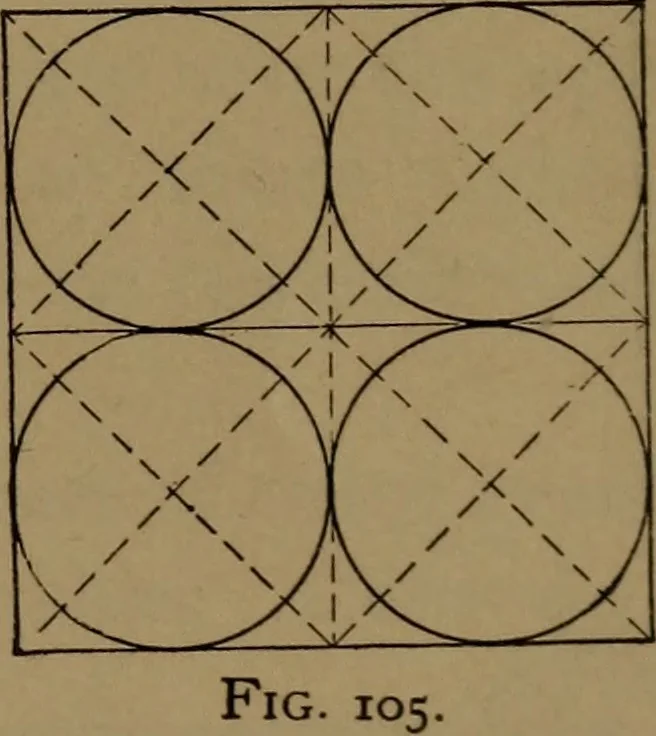 An illustration from Elements of mechanical drawing, 1893, leaf 70