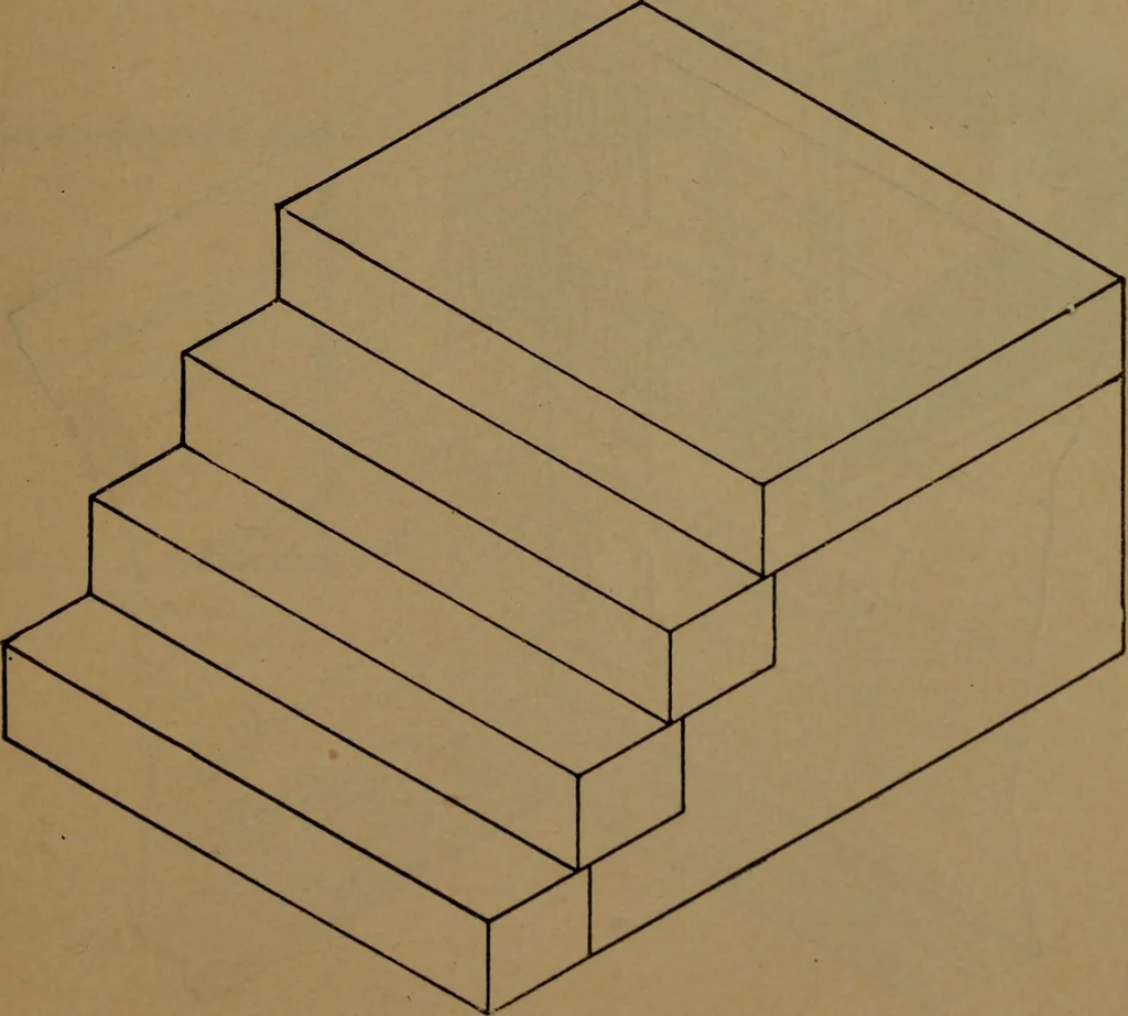 An illustration from Elements of mechanical drawing, 1893, leaf 76