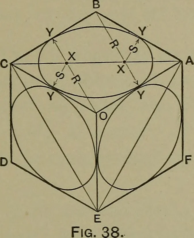 An illustration from Elements of mechanical drawing, 1911, leaf 100