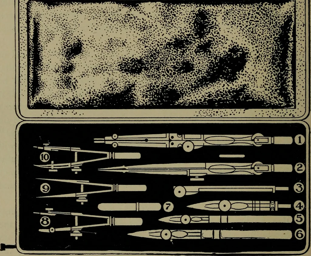 An illustration from Elements of mechanical drawing, 1911, leaf 103