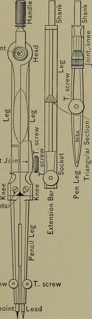 An illustration from Elements of mechanical drawing, 1911, leaf 110