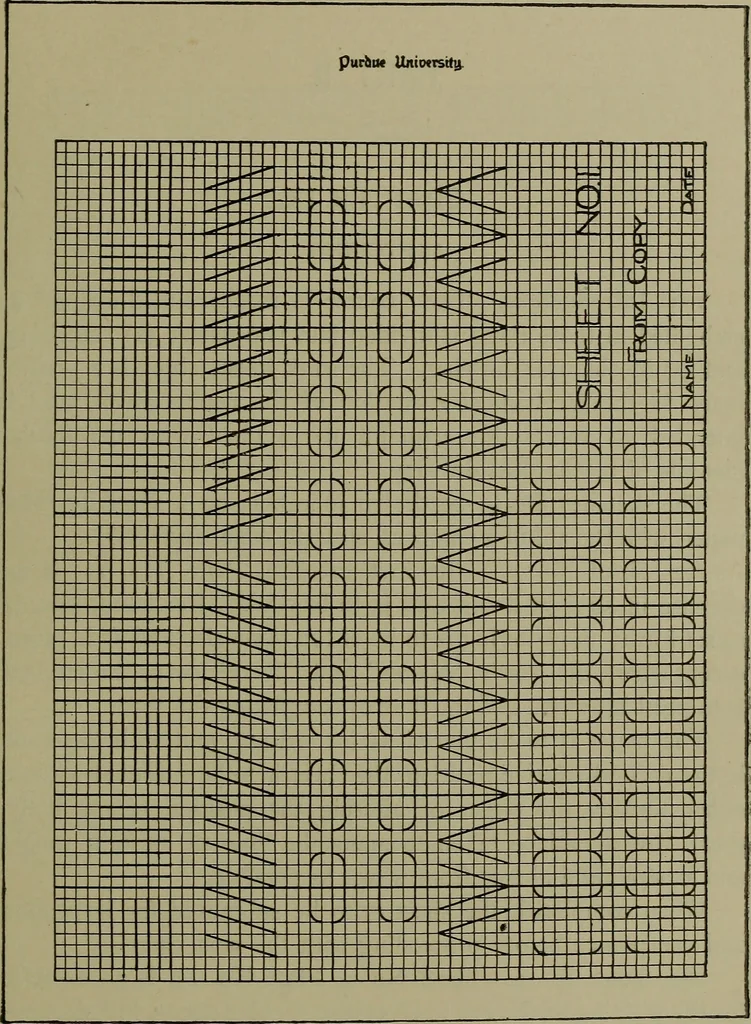 An illustration from Elements of mechanical drawing, 1911, leaf 170