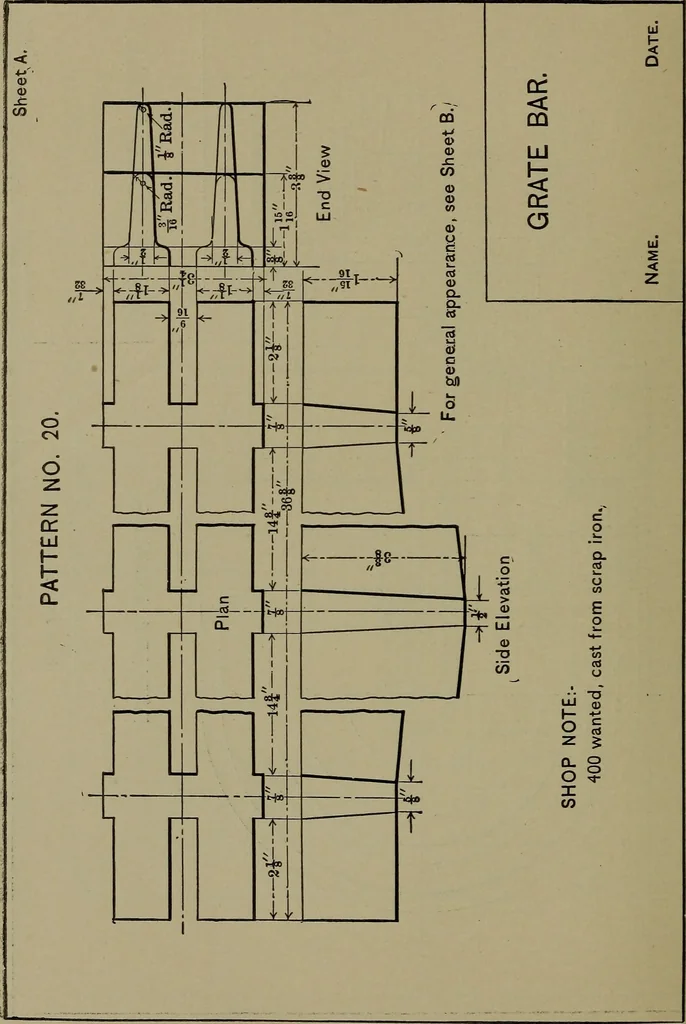 An illustration from Elements of mechanical drawing, 1911, leaf 187