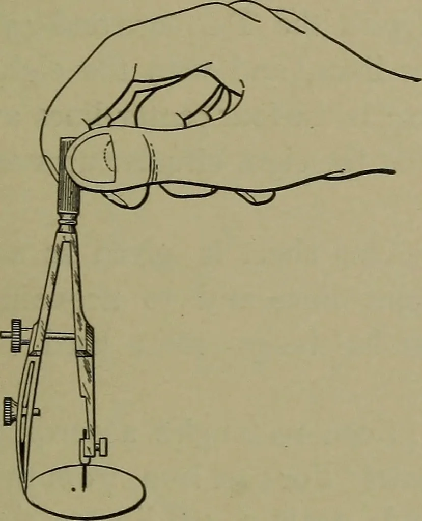 An illustration from Elements of mechanical drawing, 1911, leaf 194