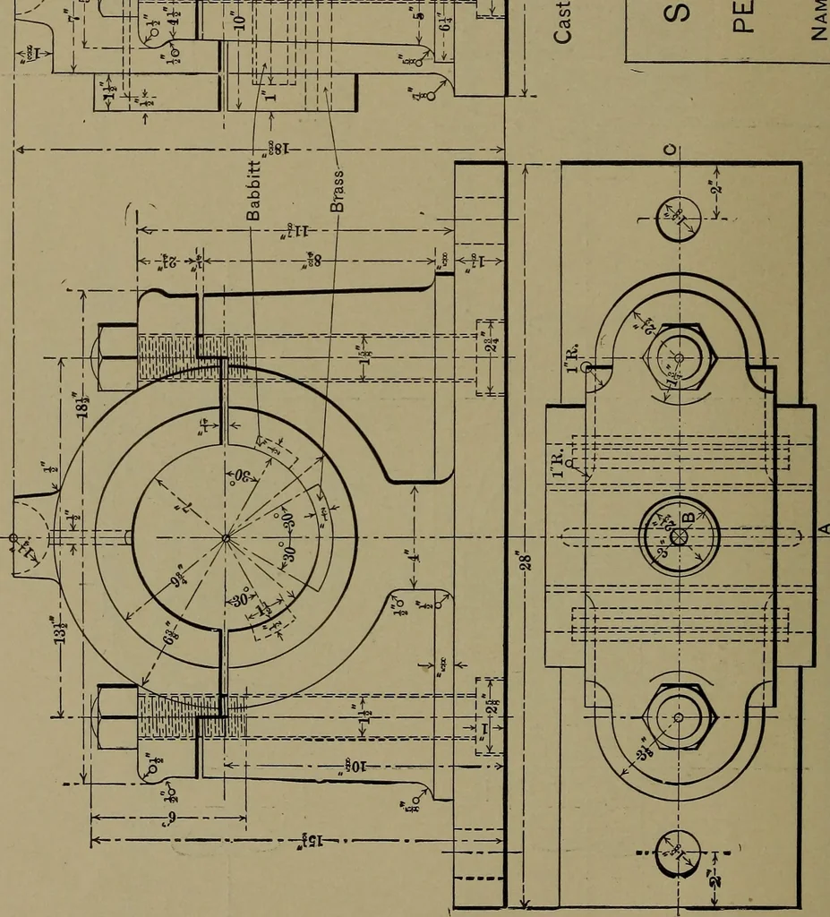 An illustration from Elements of mechanical drawing, 1911, leaf 223