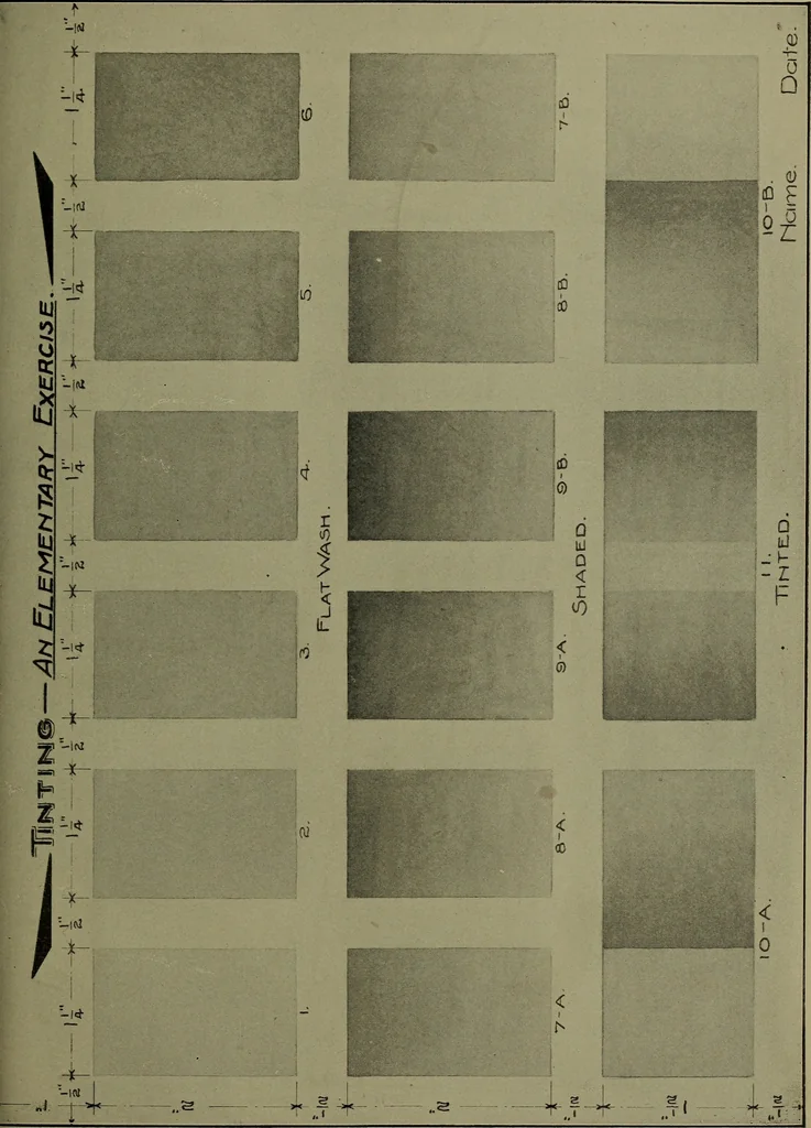 An illustration from Elements of mechanical drawing, 1911, leaf 236