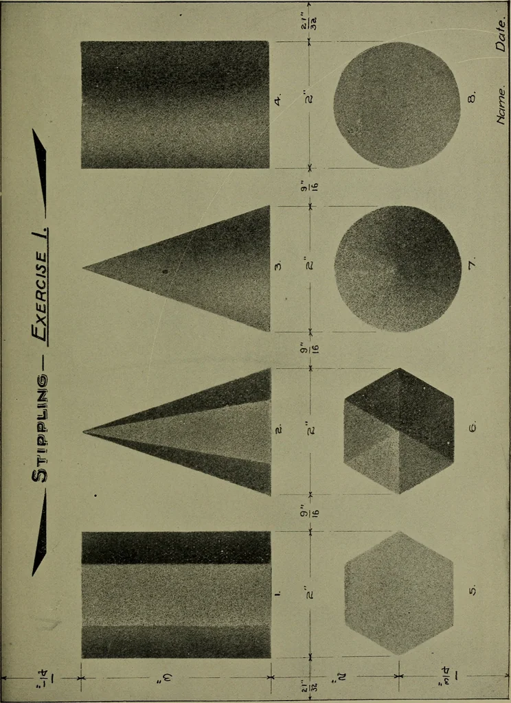 An illustration from Elements of mechanical drawing, 1911, leaf 242