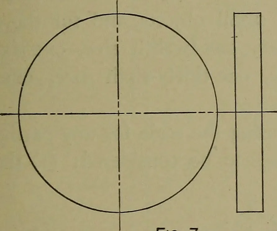 An illustration from Elements of mechanical drawing, 1911, leaf 34