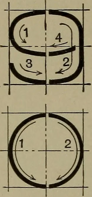 An illustration from Elements of mechanical drawing, 1911, leaf 55