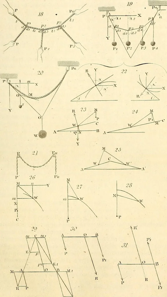 An illustration from The elements of mechanics, comprehending statics and dynamics, 1848, leaf 64