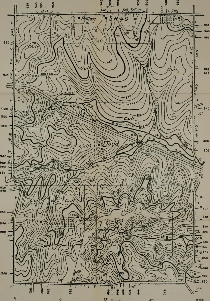 An illustration from Elements of military sketching and map reading, 1917, leaf 139