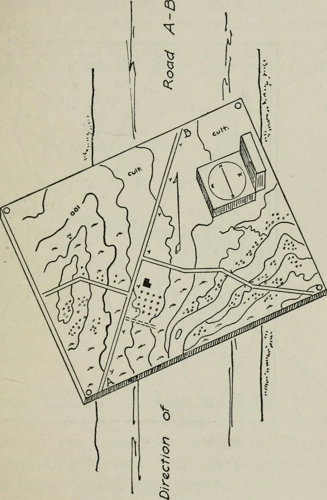 An illustration from Elements of military sketching and map reading, 1917, leaf 38