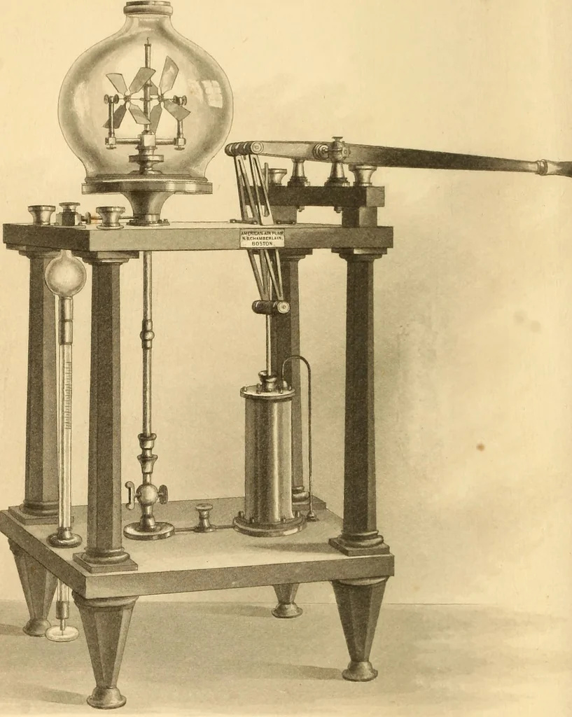 An illustration from The elements of natural philosophy : copiously illustrated by familiar experiments and containing descriptions of instruments, with directions for using : designed for the use of schools and academies, 1856, leaf 6