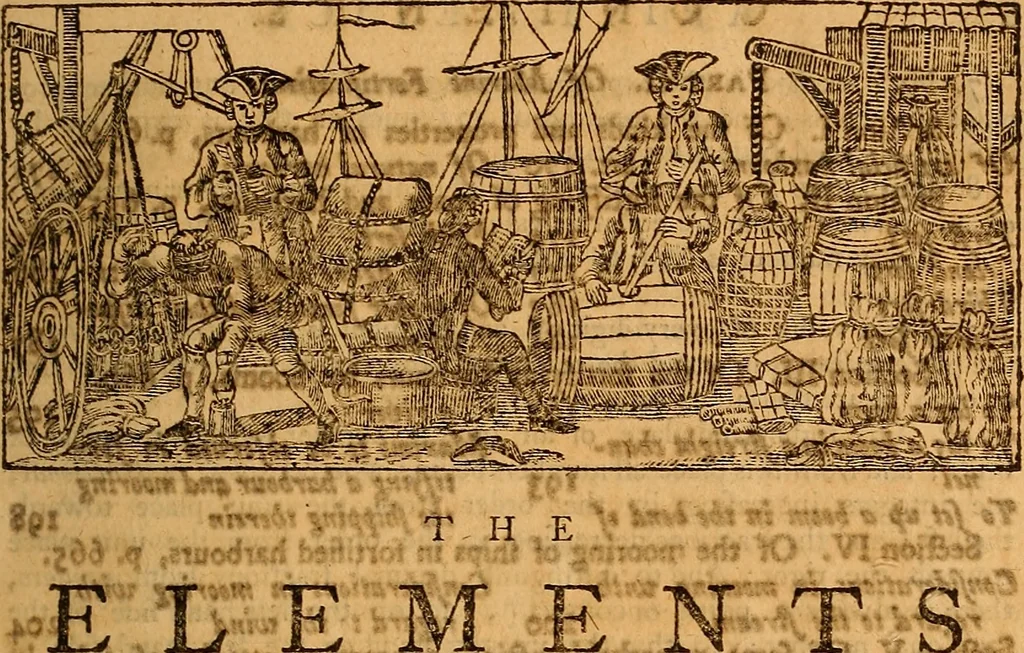 An illustration from The elements of navigation : containing the theory and practice, with all the necessary tables, to which is added, a treatise of marine fortification ..., 1754, leaf 22