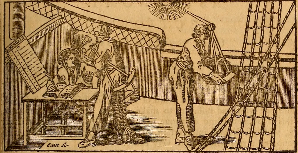 An illustration from The elements of navigation : containing the theory and practice, with all the necessary tables, to which is added, a treatise of marine fortification ..., 1754, leaf 548