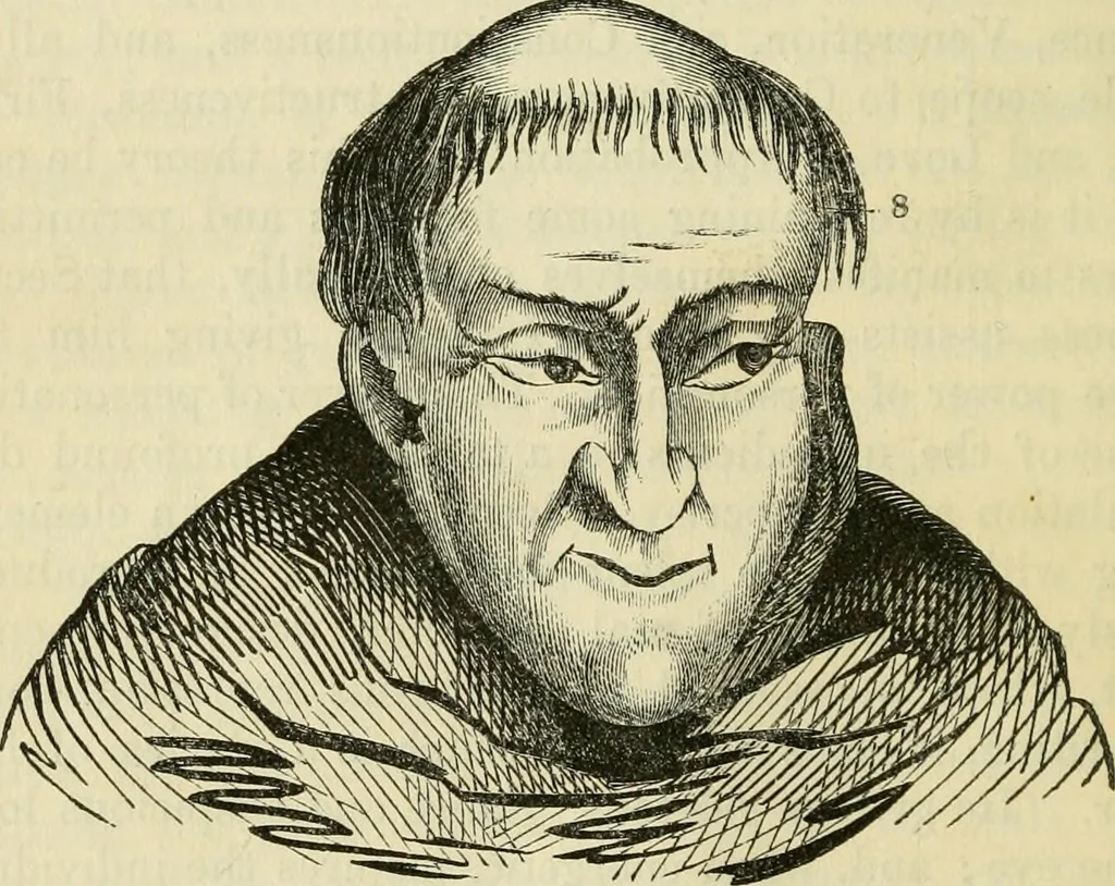 An illustration from Elements of phrenology, 1850, leaf 94