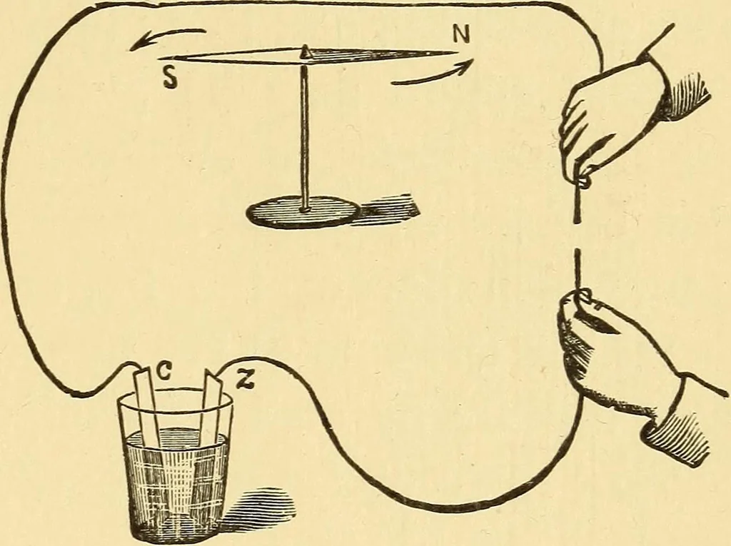 An illustration from Elements of physics, experimental and descriptive, 1902, leaf 134