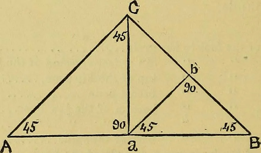 An illustration from Elements of plane and solid free-hand geometrical drawing, with lettering; and some elements of geometrical ornamental design, including the principals of harmonic angular ratios, etc. In three parts ... for draughtsmen and artisans; and teachers and students of industrial and mechanical drawing, 1878, leaf 124
