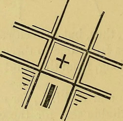An illustration from Elements of plane and solid free-hand geometrical drawing, with lettering; and some elements of geometrical ornamental design, including the principals of harmonic angular ratios, etc. In three parts ... for draughtsmen and artisans; and teachers and students of industrial and mechanical drawing, 1878, leaf 24
