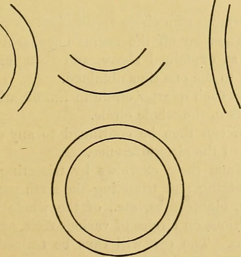 An illustration from Elements of plane and solid free-hand geometrical drawing, with lettering; and some elements of geometrical ornamental design, including the principals of harmonic angular ratios, etc. In three parts ... for draughtsmen and artisans; and teachers and students of industrial and mechanical drawing, 1878, leaf 35