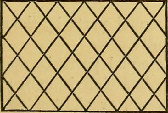 An illustration from Elements of plane and solid free-hand geometrical drawing, with lettering; and some elements of geometrical ornamental design, including the principals of harmonic angular ratios, etc. In three parts ... for draughtsmen and artisans; and teachers and students of industrial and mechanical drawing, 1878, leaf 43