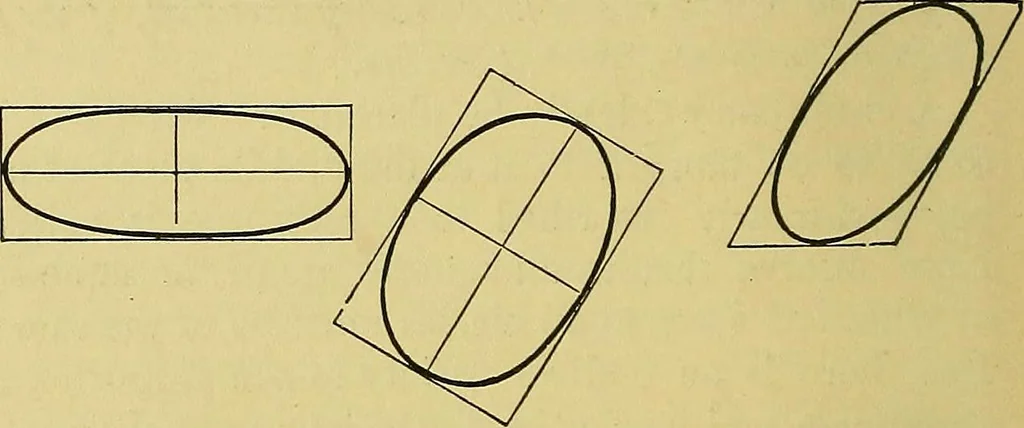 An illustration from Elements of plane and solid free-hand geometrical drawing, with lettering; and some elements of geometrical ornamental design, including the principals of harmonic angular ratios, etc. In three parts ... for draughtsmen and artisans; and teachers and students of industrial and mechanical drawing, 1878, leaf 56