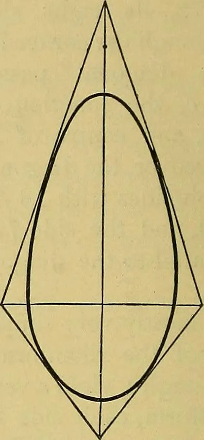 An illustration from Elements of plane and solid free-hand geometrical drawing, with lettering; and some elements of geometrical ornamental design, including the principals of harmonic angular ratios, etc. In three parts ... for draughtsmen and artisans; and teachers and students of industrial and mechanical drawing, 1878, leaf 58