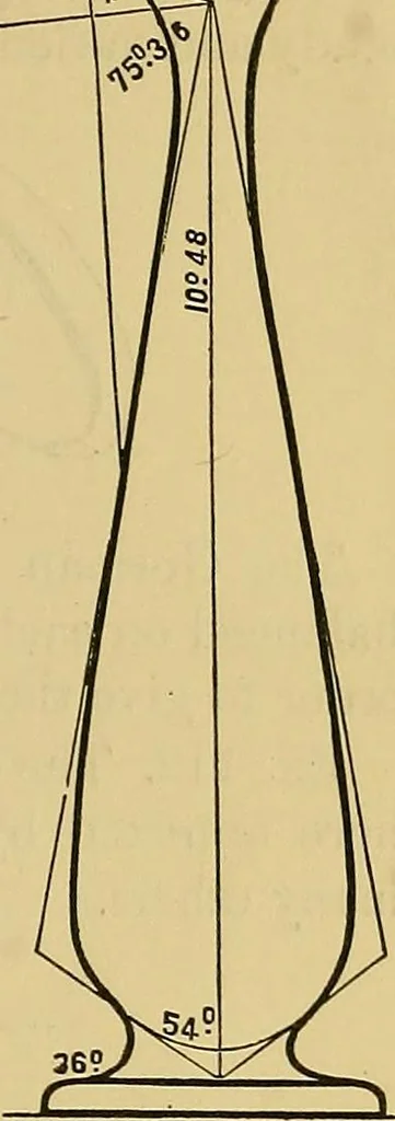 An illustration from Elements of plane and solid free-hand geometrical drawing, with lettering; and some elements of geometrical ornamental design, including the principals of harmonic angular ratios, etc. In three parts ... for draughtsmen and artisans; and teachers and students of industrial and mechanical drawing, 1878, leaf 59