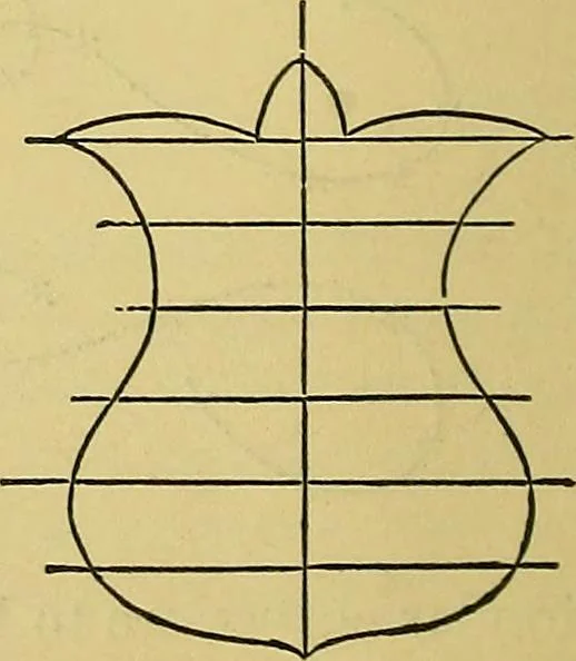 An illustration from Elements of plane and solid free-hand geometrical drawing, with lettering; and some elements of geometrical ornamental design, including the principals of harmonic angular ratios, etc. In three parts ... for draughtsmen and artisans; and teachers and students of industrial and mechanical drawing, 1878, leaf 62