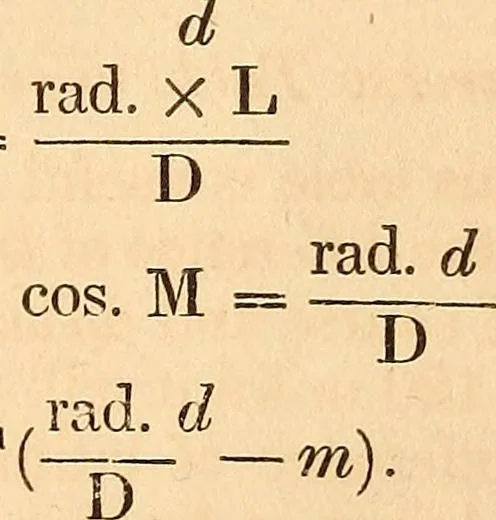An illustration from Elements of plane and spherical trigonometry, 1833, leaf 176