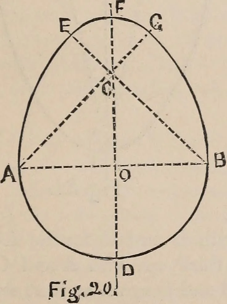 An illustration from Elements of plane and solid free-hand geometrical drawing, with lettering; and some elements of geometrical ornamental design, including the principals of harmonic angular ratios, etc. In three parts ... for draughtsmen and artisans; and teachers and students of industrial and mechanical drawing, 1878, leaf 169