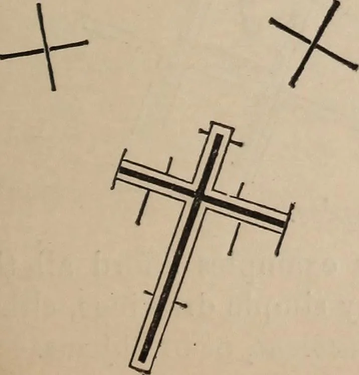 An illustration from Elements of plane and solid free-hand geometrical drawing, with lettering; and some elements of geometrical ornamental design, including the principals of harmonic angular ratios, etc. In three parts ... for draughtsmen and artisans; and teachers and students of industrial and mechanical drawing, 1878, leaf 23